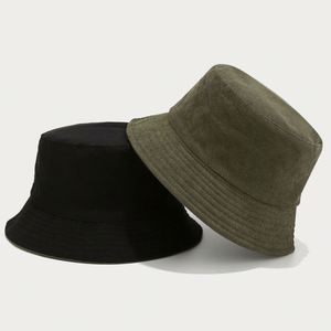 Wholesale Autumn Winter New Arrival Fishing Fisherman <b>Sun</b> <b>Hat</b> Fashion Trendy Women <b>Men</b> Reversible Corduroy Bucket <b>Hat</b> - Product Image 6