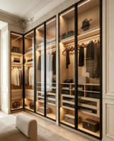 Armoire avec coiffeuse, meuble de rangement en bois pour vêtements, dressing moderne, armoire penderie