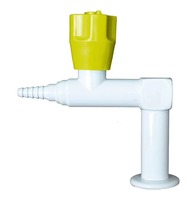 Robinet de gaz de laboratoire en laiton à double sortie avec design traditionnel pour accessoires/meubles de laboratoire d'hôpital et d'école