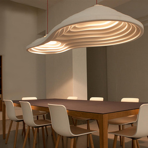 Wabi Sabi <b>Style</b> Pendant Light Oval Shape Led Light Source For Living Room And Dining Room Single <b>Head</b> Chandelier - Product Image 5