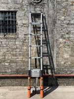 Escalera Telescópica de Aluminio Extensible y Plegable