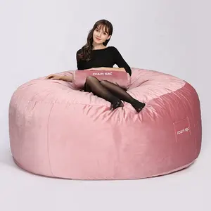 <span class=keywords><strong>Pouf</strong></span> Gigante Rotondo in Schiuma Compressa su Misura, Misure 3 4 5 6 7 8 Piedi, Grande Poltrona a Sacco - Product Image 5