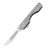 Mini couteau de poche pliant multifonction pour ouvrir les colis, couper les cordes, graver, utilisation extérieure et artistique