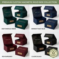 Caja de Regalo Magnética Rígida de Papel con Logotipo Personalizado de Lujo, Reciclable y con Relieve, para Joyería, Cosméticos y Té