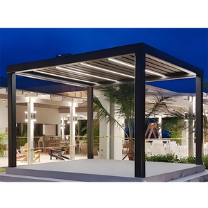 High Quality Luxury Villa Living Room Garden Gazebo <b>Pavilion</b> Outdoor Shade Aluminium Alloy Motorized Pergola - Product Image 1
