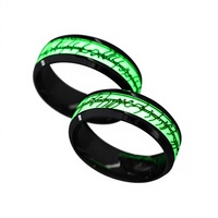 Leuchtender Fluoreszierender Edelstahlring Herr der Ringe Unisex Ethnischer Stil Schnellverkäuflich für AliExpress Herstellerdirektvertrieb