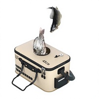 Seau de transport pour poissons vivants en EVA moulé monobloc, pliable, grande capacité, pour matériel de pêche - Vente en gros usine
