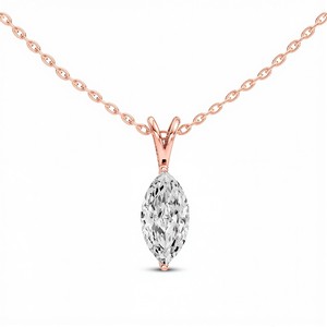 Collar con Colgante de Diamante de Laboratorio de Lujo para Mujer, Claridad VVS VS, Color EF, Estilo Moissanita, con Plata de Ley 925 - Product Image 1
