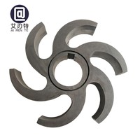 Engrenage en carbure cémenté personnalisé, insert rotatif en carbure de tungstène, roue de turbine à six lames en carbure hautement résistante à l'usure