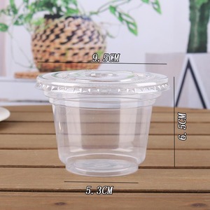 Vaso desechable de plástico transparente de 8oz para bebidas y postres con tapa, contenedor Boba de Material <span class=keywords><strong>PP</strong></span> para helado, platillos de jugo de té de burbujas - Product Image 2