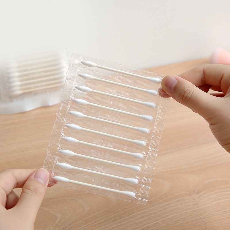 Ватные палочки C695 индивидуальных ватным тампоном 100 шт./пакет мода двойной головкой круглые острые ватных палочек, инструменты для макияжа, вкладыши ватные тампоны