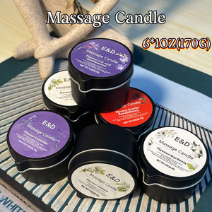 Vela de masaje de aceite esencial de aromaterapia 1oz * 6 para decoración del hogar, cera de soja sin humo natural curativa para <span class=keywords><strong>SPA</strong></span> - Product Image 3