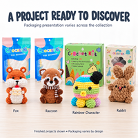 Anfänger DIY Häkel-Tierfiguren Handgemachtes Amigurumi-Set Komplette Häkelanleitung Tutorial Starter-Lernprojekt Materialien