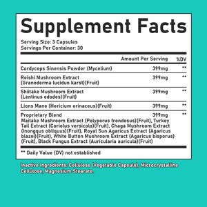 Private Label Mushroom Capsules Health <b>Supplements</b> Boost Mental Clarity Enhance Immunity Herbal Complex Capsules - Product Image 6