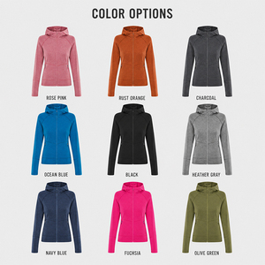 Veste polaire zippée en softshell pour femme, coupe-vent, chaude, avec logo personnalisé, haut de gamme, pour sports de plein air, thermique - Product Image 4
