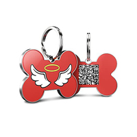 Personal isierte Hunde katze Name ID Tags Benutzer definierte Metall Anti-Lost Smart Pet Tag Scan QR-Code Knochen Hunde marke