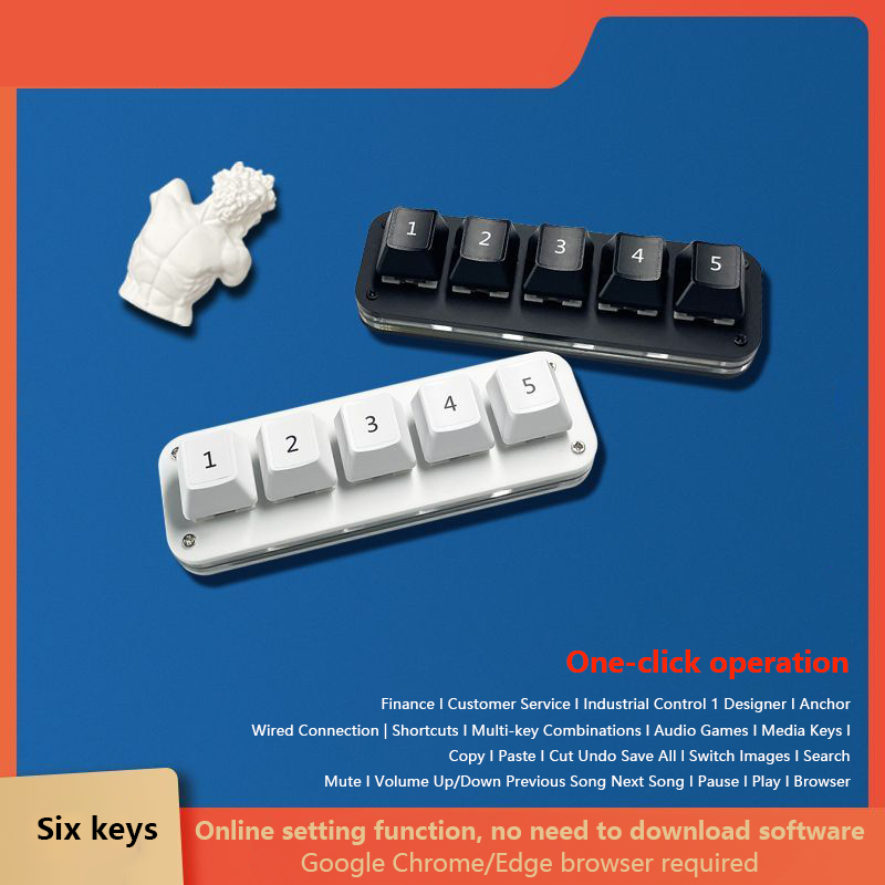 Gaming Keyboard Module Five-Keys Macro Programming One-Click Password ...