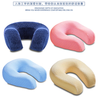 Oreiller de repos pour les yeux et le cou en mousse à mémoire de forme, certifié OEKO-TEX, personnalisable, en forme de U, portable, pour la sieste, amovible et lavable, vente en gros