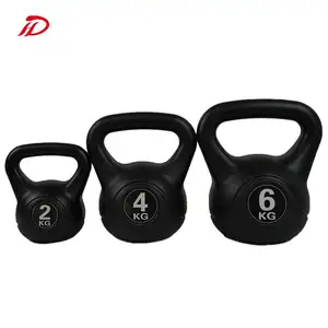 Venta al por mayor de color hormigón kettlebell Gimnasio gimnasio en casa equipo de levantamiento de pesas rusas