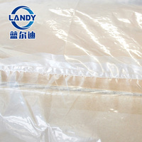 Film de protection pour palettes en plastique réutilisable LANDY 15 po x 1500 pi, transparent/noir, résistant aux températures (-50°C à 180°C)