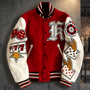 Chaquetas Varsity Personalizables de Alta Calidad para Hombre, Fabricadas por OEM, 100% Lana, Transpirables, Resistentes al Viento, con Estampado Puff, Bordado y Parches - Product Image 2