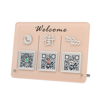 Letrero de Redes Sociales con Código QR Múltiple, Escanee para Pagar, Letrero de Negocio para Facebook e Instagram, Letrero de Pago