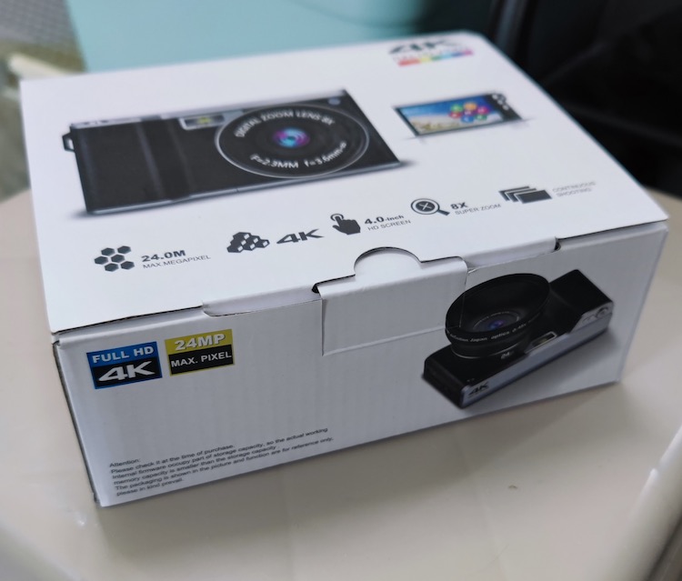 Professional SLR Digital Camera 4 inch Touch Screen Display 24 Million Pixels Kids Camera 4K Digital with Wide Angle Lens