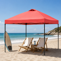 Tente pliante robuste 3x3 imperméable avec structure en acier et bâche en PVC pour exposition intérieure, plage et extérieur