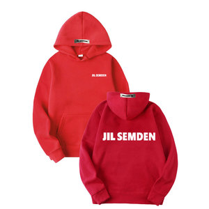 Sweat à capuche unisexe en polaire avec imprimé graphique et lettres, style streetwear, impression numérique du logo - Product Image 6