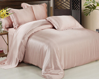 Draps-housses en soie 100% naturelle et douce, tissés OEKO 22MM, pour lit bébé, 3 pièces, motif végétal uni, 400TC, personnalisables, qualité A