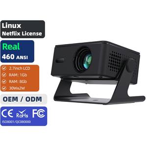 โปรเจคเตอร์เกม Linux 4K 1080P Full HD Netflix 2026 รุ่นใหม่ล่าสุด ความสว่างสูง ไร้สาย WIFI บลูทูธ สำหรับเด็ก ฉายหนังสือนิทาน A32D - Product Image 1