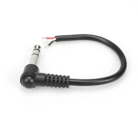 6.35mm stéréo Jack Plug guitare Audio Patch câble 2m TRS fil ouvert pour HDTV caméra moniteur ordinateur utilisation Mobile Angle droit 8K