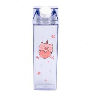 Wholesale Reusable <b>Large</b> Capacity Eco-Friendly Clear <b>Plastic</b> Milk Carton Water Bottle <b>Lid</b> Leak-Proof Dishwasher Safe Party Use - Product Image 6