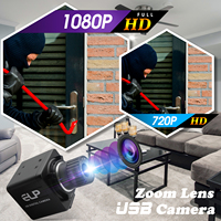 Kamera CCTV Keamanan ELP 4mm Mikro 1080P OV2710 Kamera Web USB 120FPS Kecepatan Tinggi Mini Kamera Web dengan Dudukan Tripod