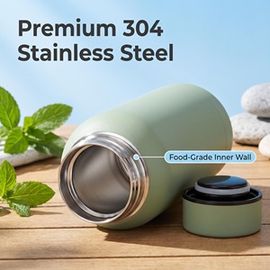 Bottiglia d'Acqua in Acciaio Inox 304 da 500ml con Logo Personalizzato, Bocca Stretta, Diverse Opzioni di Coperchio, Doppia Parete Isolata Sottovuoto, Termos da Viaggio e Yoga - Product Image 6