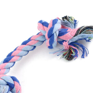 Perfecto para masticar, tirar y jugar a la carrera, cuerda de algodón de 18 cm con doble nudo para juguetes de mascotas - Product Image 4