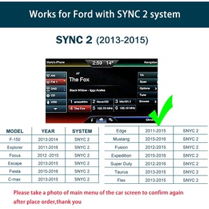 SYNC2 Smart Apple Wireless CarPlay Module for Ford Edge Escape Explorer Fusion 2012-2015 Android Auto Airplay Reverse <strong>Interface</strong> - Product Image 5