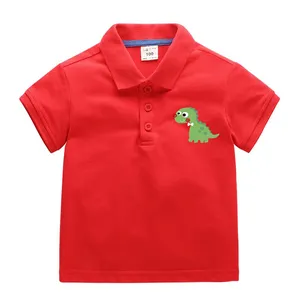 Magliette Polo con bottoni stampati in cotone 100% Funky moderne per neonati più economiche personalizzate per bambini