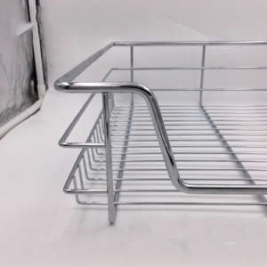 Estante de almacenamiento deslizante para cajones LED moderno, cesta de hierro plana de 4 lados, organizador de tiradores de armario para Cocina - Product Image 4