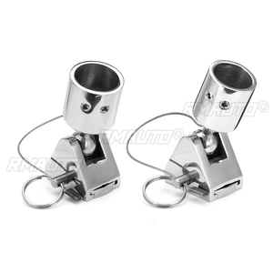 Connecteur de charnière de pont de bateau rotatif à 180° en acier inoxydable, quincaillerie marine polie miroir, durable, résistant à la rouille, réutilisable - Product Image 1