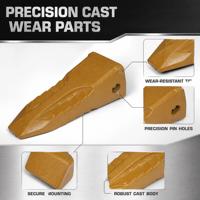 Dents de godet de qualité OEM Ruimaike 1U3352RC pour mini-excavatrice, pièces de rechange résistantes à l'usure pour engins de construction