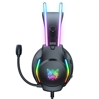 Casque de jeu USB ONIKUMA X26 avec haut-parleurs de 50 mm, écouteurs de jeu filaires, oreillettes souples, casque de jeu filaire avec micro