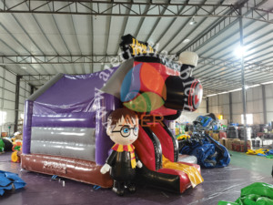 Castillo Inflable de Cartón con Impresión Digital, Fabricado en China, Casa de Brinco Inflable con Tobogán para Jardín - Product Image 4