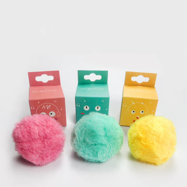 Eco-Friendly Colorful Interactive Handmade Voice Pet Plush Ball Dog Toy