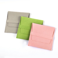 Pochette en velours microfibre sac à bijoux Double face enveloppe fermoir organisateur collier à clous étui à cordon emballage cadeau de luxe