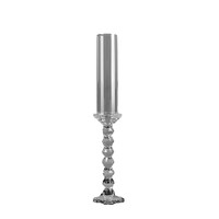 Élégant Porte-Bougie en Cristal Transparent avec Abat-Jour en Verre pour Table de Mariage, Fête d'Anniversaire, Décoration de la Maison