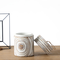 Pot à bonbons en résine avec couvercle, art de décorer la maison, conception unique de luxe, pots à bonbons blancs personnalisés, vente en gros, pièces