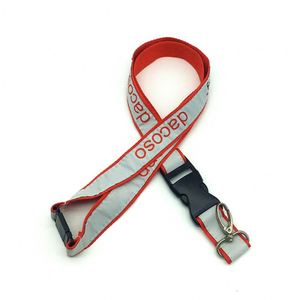 Accessoires de lanière en polyester double couche QM, sublimation par transfert thermique, porte-badge rétractable, lanière pour carte d'identité - Product Image 1