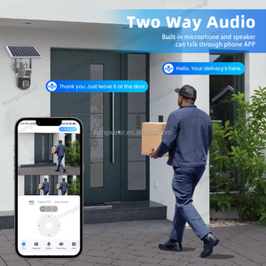 Hongglobal 6MP mạng 4G 10x Zoom không dây năng lượng mặt trời surveil máy ảnh V380 <span class=keywords><strong>Pro</strong></span> 3 ống kính an ninh ngoài trời cctv 4G Sim Thẻ năng lượng mặt trời máy ảnh - Product Image 5