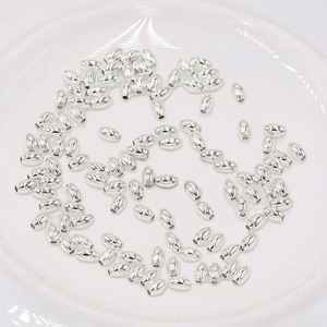 18K Gold Plated Copper Seed Beads Oval Spacer Beads For DIY Bracelet Jewelry Findings - Product Image 3